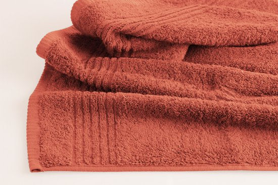 PHLOX Supreme Washcloths 16x21 - set of 6 - Heavyweight 600 g/m2 - Terracotta