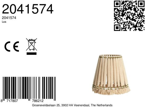 Light & Living - abat-jour - Loa - beige - textile - Ø 41cm - E27 - 2041574