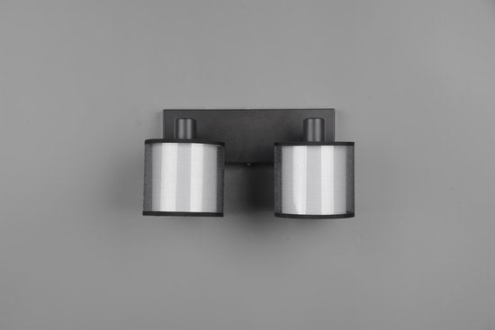 Trio leuchten - LED Ceiling Spot - Plafonnier - E14 - 2 lumières - Rectangle - Noir - Aluminium