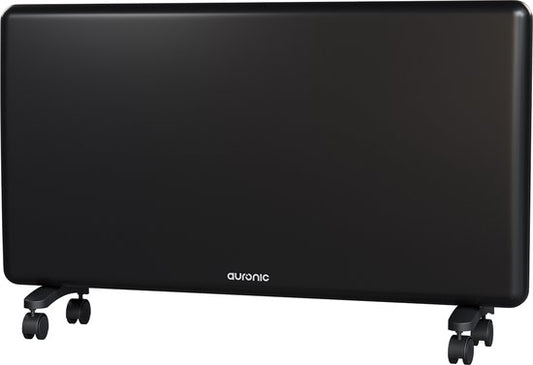 Auronic Convector Heater - 2000W - Chauffage électrique - 3 niveaux - Panneau métallique - Freestanding - Roues - Noir