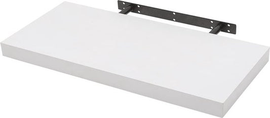Rootz Etagère murale - Bibliothèque flottante pour la décoration d'intérieur - Organisateur mural en bois blanc - 60x23x3.8cm
