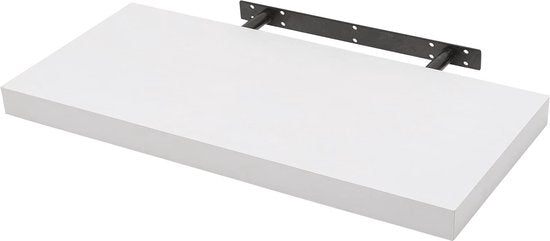 Rootz Etagère murale - Bibliothèque flottante pour la décoration d'intérieur - Organisateur mural en bois blanc - 60x23x3.8cm