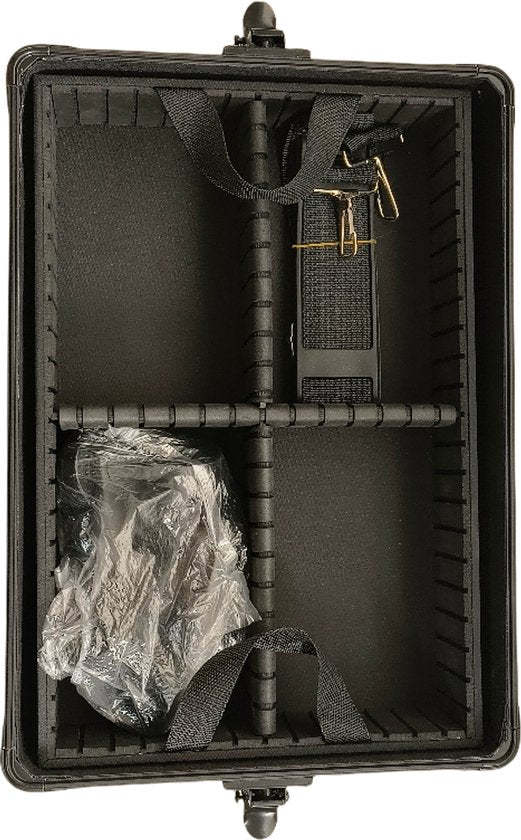 DMV - Valise de coiffeur - Chariot de coiffeur - Chariot de maquillage - Valise de maquillage - Valise de beauté - Valise de cosmétiques - Valise de beauté à roulettes - Noir
