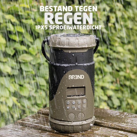 BREND BR-2245 Radio d'urgence avec lanterne et lampe de poche détachable - Radio FM/ DAB+ - Bluetooth - USB-C - Powerbank - Étanche - Fonction SOS