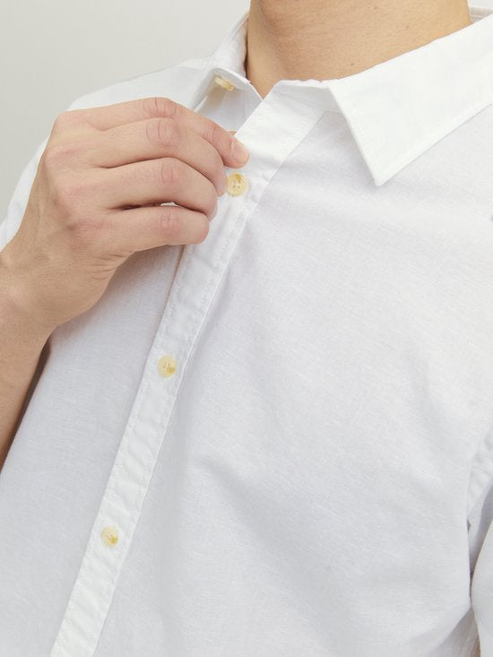 Jack & Jones - Chemises Hommes Manches courtes d'été - Blanc - Taille XL
