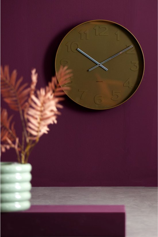 Horloge murale Mr. Green de Karlsson - Vert - Ø51cm - Horloge murale