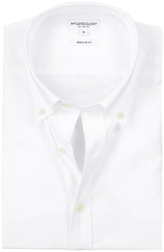 McGregor Shirt Shirt Oxford Stretch Mm999 6001 01 9000 White Taille de l'homme - L