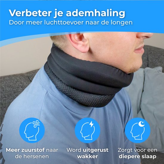 Nuvance - Collier anti-ronflement - Collier anti-ronflement - Oreiller anti-ronflement - Livret inclus - Collier anti-ronflement - Réduit le ronflement - Collier anti-ronflement - Produits anti-ronflement - Meilleur sommeil