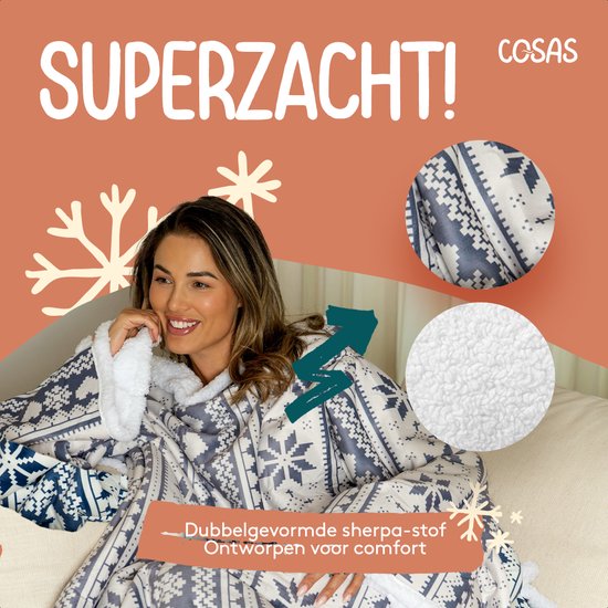 Couverture polaire avec manches - Couverture à capuche - Couverture avec manches - Couverture à capuche - Snuggle - Hoodie - Huggle Hoodie - Couvertures polaires - Plaid avec manches - Couverture TV - Mesdames et Messieurs - Adultes - 180x130 cm - Imprimé