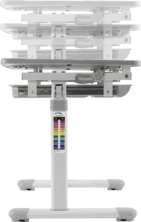Bureau de dessin pour enfants avec chaise de bureau - réglable en hauteur de manière ergonomique - table d'écolier