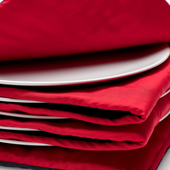 Solis Turbo Heat Plate Warmer - Réchauffage rapide - Meilleur goût - Facilement lavable - Fonction minuterie - Rouge/Anthracite