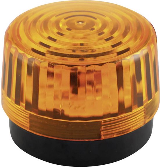 Velleman Feu clignotant à LED de couleur ambre, usage intérieur, 12 VDC, 15 LED blanches, IP20, ABS/acrylique