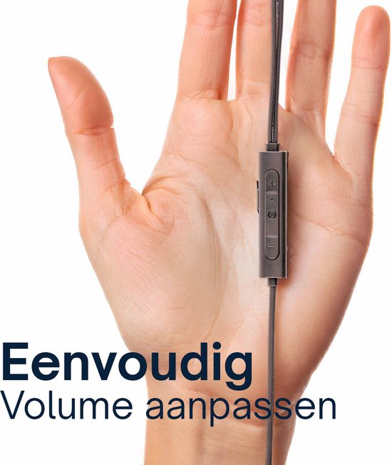 Grundig Earbuds with wire USB C - In-Ear Earbuds with Wire 120cm - Earbuds with Microphone - Adapté à iPhone, Samsung et Tablet - Active Noise Cancellation - Black