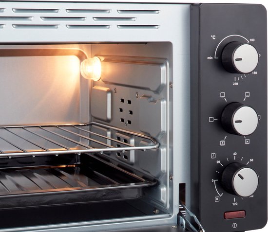 Tomado TEO3000B - Four posable - 30 litres - 1600 watts - Air chaud - 3 niveaux d'encastrement - Noir
