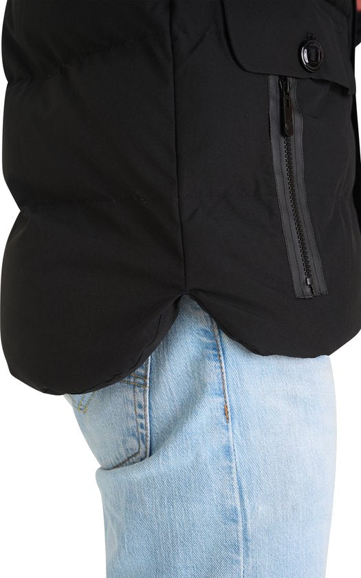 Mario Russo Ranger Jacket - Veste Homme - Veste d'hiver Homme - Déperlante - Coupe-vent - Noir - L