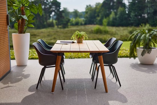 Hartman Sophie elegance garden chair - Dark green - set of 2 - black rondo base