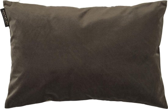 Ted Sparks - Coussin décoratif - Velours pur - Brun/Gris - 40x60 cm