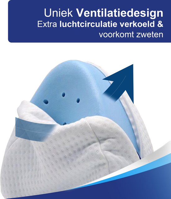 Oreiller de genou Sleeptight pour le lit - Oreiller de sommeil latéral - Oreiller de jambe - Oreiller de genou orthopédique anti-douleur - Dormeurs latéraux - Mousse à mémoire de forme - 25 cm