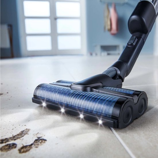 Philips - AquaTrio Cordless 9000 Series - Aspirateur et serpillière - Durée d'utilisation : 116 min - 2 piles incluses (25,2 V) - Sans sac et AquaSpin - Plastique et métal - Noir
