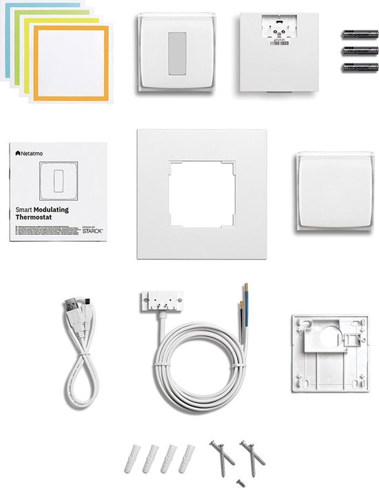 Netatmo Smart Thermostat Modulant - Thermostat intelligent pour le chauffage central - Fonctionne avec Google Home, Alexa & Apple Homekit - Sans fil - Blanc