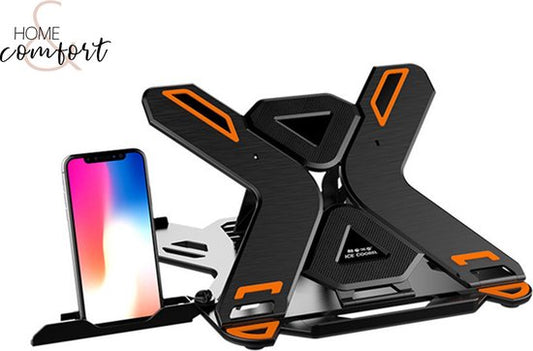 Home & Comfort Support universel pour ordinateur portable Réglable - support pour téléphone - 11 - 17 pouces - Pliable - Support pour ordinateur portable - Table pour ordinateur portable - Rehausseur d'ordinateur portable