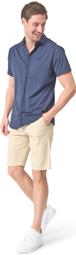 Mario Russo Chemise à manches courtes - Chemise hommes - Polo hommes - t shirt hommes - M - Navy