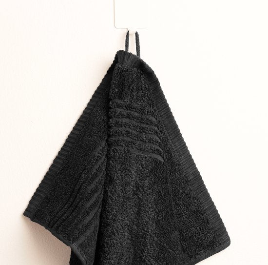 Serviette Supreme - Coton égyptien 650 GSM - 6 pièces - 50x100 - noir