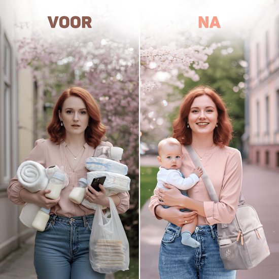 Vulpes Goods® BabyCare - Sac de refroidissement de luxe avec éléments de refroidissement - Sac de pompage pour le voyage - 4en1 - Lait maternel jusqu'à 12 heures au frais - Sac de refroidissement pour le pompage - Sac de refroidissement pour le lait mater