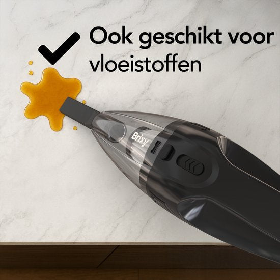 Brixy Dust buster Sans fil - Aspirateur à main - Accessoires inclus - Aspirateur à poussière - Gris