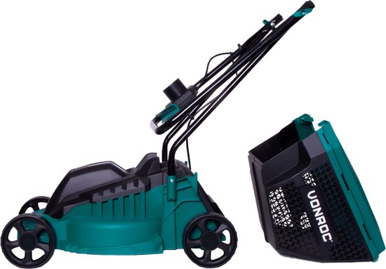 VONROC Tondeuse à gazon 1300W 32cm de largeur de coupe - et Tondeuse à gazon 300W - Ø230mm de diamètre de coupe - Ensemble complet !
