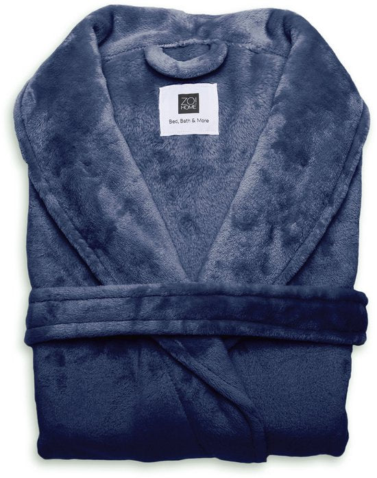 Zohome Peignoir Cara - Peignoir pour femmes et hommes - L - Manteau du matin - Convient pour le sauna - Gris
