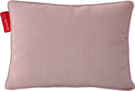 Auronic Heat Pillow - Tricoté - 45x60 - Sans fil - Rechargeable - Oreiller électrique - Infrarouge - Rose poudré