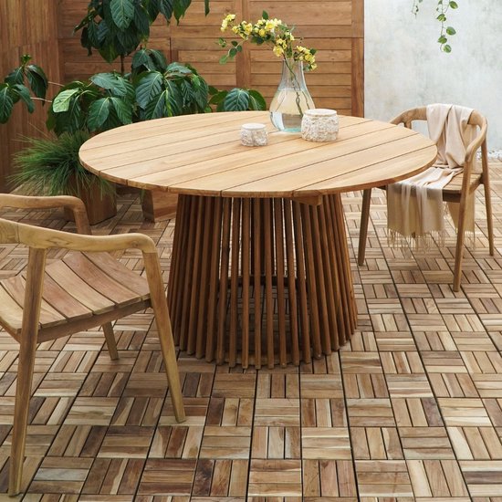 House Nordic Table à manger Lorca - Teck - Naturel - 120cm