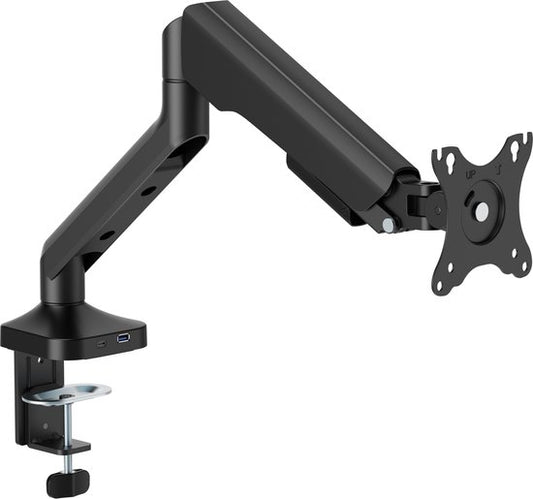 VDD Gaming - Bras de moniteur - Bras de moniteur - Support de moniteur - Hauteur réglable - Pour 1 écran - Design ergonomique - Noir