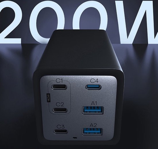 Conceptronic OZUL06BE chargeur universel pour appareils mobiles Noir AC Fast Charging Indoor