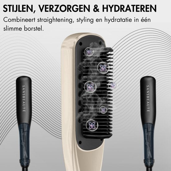 Sansbeauté® Steam Straightener PRO - Lisseur à vapeur - Professional Straightener 5.0 - Lisseurs à vapeur - Cremé