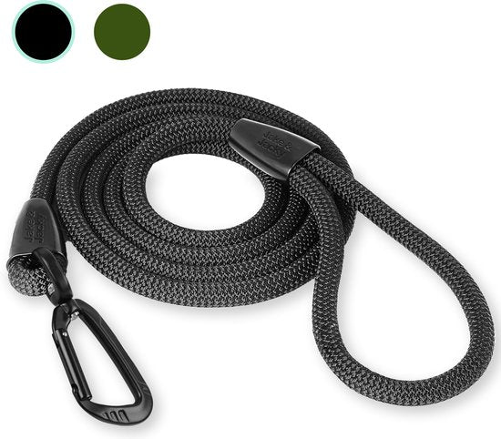 Laisse pour chien Jake and Jacky 3 mètres - Laisse pour chien - Ligne de course - Noir
