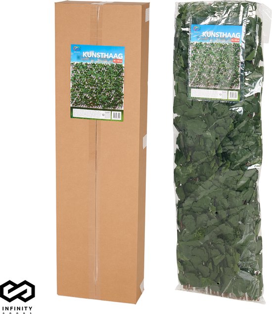 Infinity Goods Haie artificielle - extensible - 180 x 90 cm - Lierre artificiel - Plantes artificielles pour l'extérieur et l'intérieur - Imitation végétale - Lierre artificiel - Extensible - Paravent de jardin - Paravent de balcon