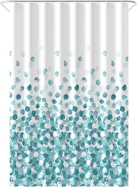 Loti Living Rideau de douche anti-moisissure - Océan - Anneaux inclus - Imperméable - Polyester - Rideau de douche 120x200 cm