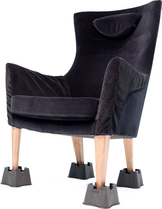 VITILITY Rehausseur de meubles - petit - Aide au lit - Rehausseur de chaise - Rehausseur de lit - Noir
