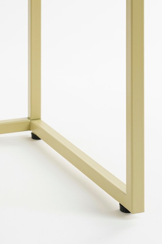 Mica Decorations Clifton Meuble de rangement avec portes - L38 x L35 x H90 cm - Métal - Beige