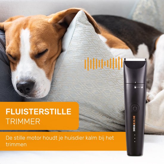 Dutchwide Tondeuse pour chien et chat - Pour poils épais - Tondeuse silencieuse - Sans fil - Kit de toilettage pour animaux - Tondeuse pour chien - Tables de coupe pour chiens - Tondeuse