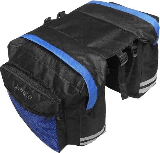 Ceruzo Double Bicycle Bag - 20 Liter - Sac à vélo - Water Repellent- Compact- Sporty -Black Blue