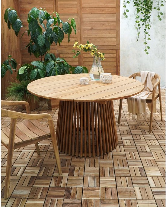 House Nordic Table à manger Lorca - Teck - Naturel - 120cm