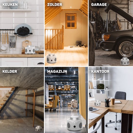 Vulpes Goods® Repellent - Répulsif à souris à ultrasons - Répulsif pour l'intérieur - Lutte contre les souris et les insectes respectueuse des animaux - Piège à souris respectueux des animaux - Protection à 360 degrés - Répulsif pour les nuisibles - Versi