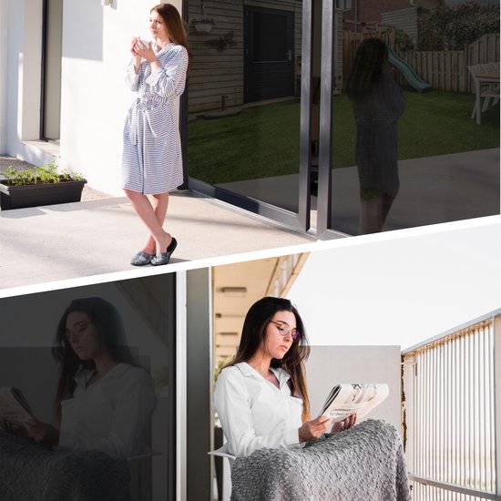 Homewell Toile d'occultation 70x300cm - Feuille d'occultation pour fenêtre - 100% occultant - Anti-éblouissement, isolation et protection solaire - Réutilisable - Statique - Noir
