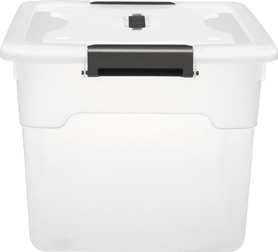 Boîte de rangement / Boîte de rangement 30 L - Plastique - 4 pièces - Couvercle inclus