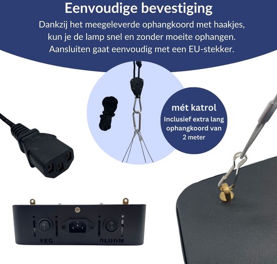 a sunny day 1000 Watt LED grow light - lampe de culture - croissance et floraison - lampe de culture - spectre complet - 1000 Watt - 100 LED dual chip