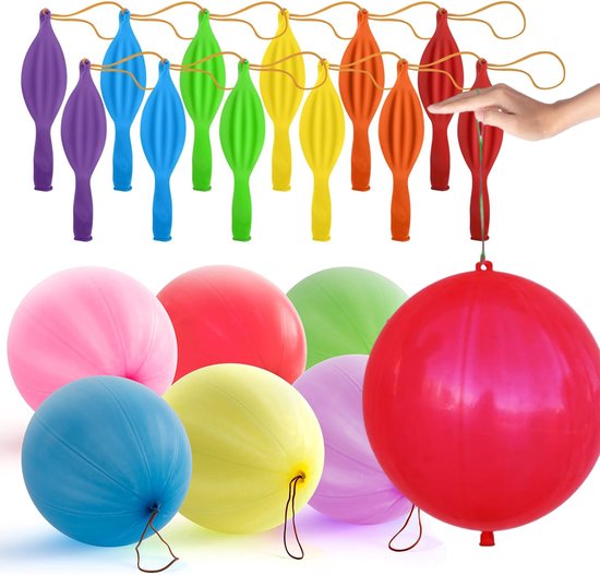 Partizzle 36x Ballons de baudruche en latex colorés - Grand ballon rebondissant - Ballon géant à partager - Grabbelton - Pour enfants et jeunes enfants - XL / 45 cm