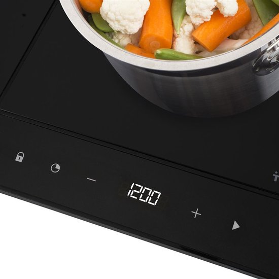Tristar Deluxe Table de cuisson à induction 3500W - IK-6162 - 2 zones de cuisson - Minuterie jusqu'à 180 min - Noir